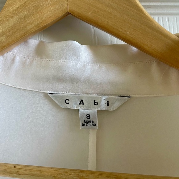 White Women's Silk Cabi Blouse - Picture 2 of 7